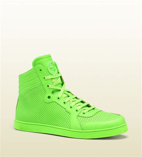 gucci funky green shoes|green gucci sneakers with jewels.